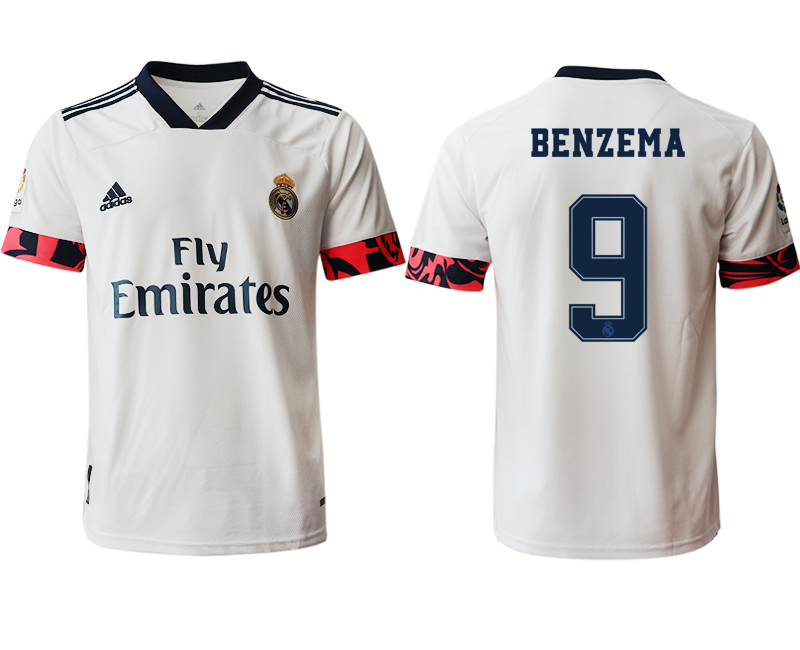 Men 2020-2021 club Real Madrid home aaa version #9 white Soccer Jerseys2